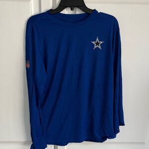 Blue Long Sleeve Dallas Cowboys Shirt Nike Dry Fit with Star Logo